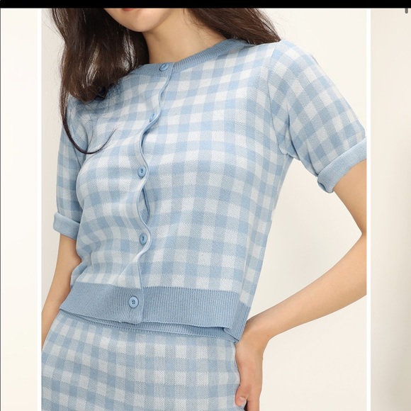 Tops - Storets gingham cardigan and top set